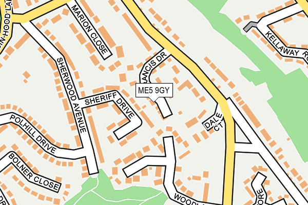 ME5 9GY map - OS OpenMap – Local (Ordnance Survey)