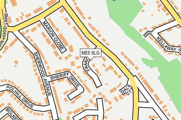 ME5 9LG map - OS OpenMap – Local (Ordnance Survey) ME5 9LG map - OS OpenMap – Local (Ordnance Survey)
