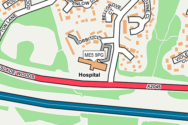 ME5 9PG map - OS OpenMap – Local (Ordnance Survey) ME5 9PG map - OS OpenMap – Local (Ordnance Survey)