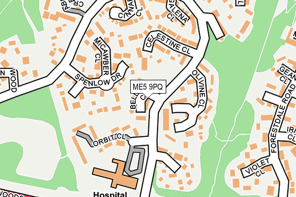 ME5 9PQ map - OS OpenMap – Local (Ordnance Survey) ME5 9PQ map - OS OpenMap – Local (Ordnance Survey)