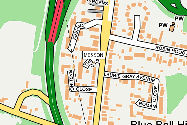 ME5 9QN map - OS OpenMap – Local (Ordnance Survey) ME5 9QN map - OS OpenMap – Local (Ordnance Survey)