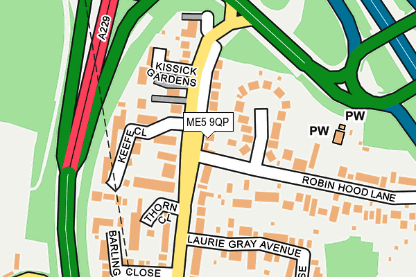 ME5 9QP map - OS OpenMap – Local (Ordnance Survey) ME5 9QP map - OS OpenMap – Local (Ordnance Survey)
