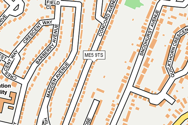 ME5 9TS map - OS OpenMap – Local (Ordnance Survey) ME5 9TS map - OS OpenMap – Local (Ordnance Survey)