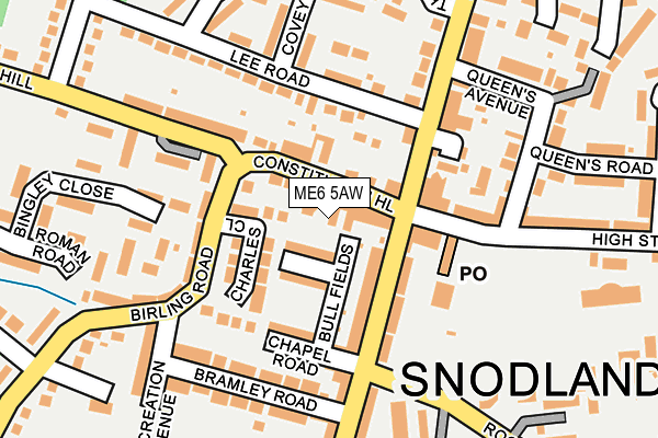 ME6 5AW map - OS OpenMap – Local (Ordnance Survey)