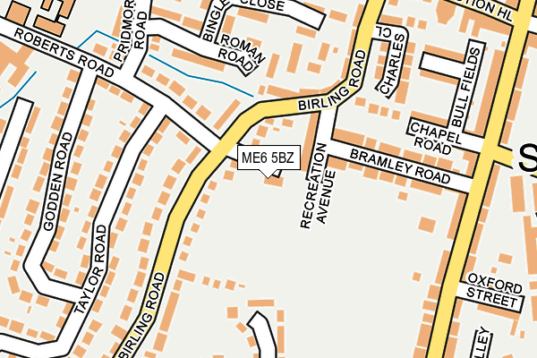 ME6 5BZ map - OS OpenMap – Local (Ordnance Survey) ME6 5BZ map - OS OpenMap – Local (Ordnance Survey)