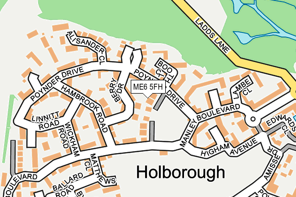 ME6 5FH map - OS OpenMap – Local (Ordnance Survey) ME6 5FH map - OS OpenMap – Local (Ordnance Survey)
