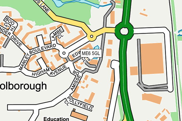 ME6 5GL map - OS OpenMap – Local (Ordnance Survey) ME6 5GL map - OS OpenMap – Local (Ordnance Survey)