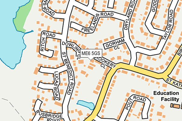 ME6 5GS map - OS OpenMap – Local (Ordnance Survey) ME6 5GS map - OS OpenMap – Local (Ordnance Survey)