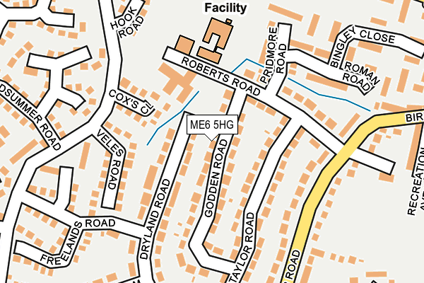 ME6 5HG map - OS OpenMap – Local (Ordnance Survey) ME6 5HG map - OS OpenMap – Local (Ordnance Survey)
