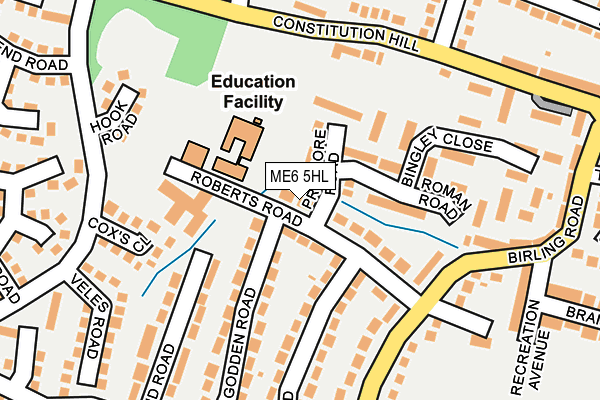 ME6 5HL map - OS OpenMap – Local (Ordnance Survey) ME6 5HL map - OS OpenMap – Local (Ordnance Survey)