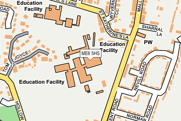 ME6 5HS map - OS OpenMap – Local (Ordnance Survey) ME6 5HS map - OS OpenMap – Local (Ordnance Survey)