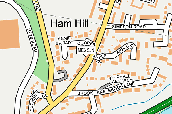 ME6 5JN map - OS OpenMap – Local (Ordnance Survey) ME6 5JN map - OS OpenMap – Local (Ordnance Survey)
