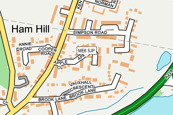 ME6 5JP map - OS OpenMap – Local (Ordnance Survey) ME6 5JP map - OS OpenMap – Local (Ordnance Survey)