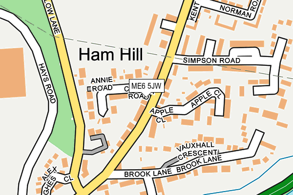 ME6 5JW map - OS OpenMap – Local (Ordnance Survey) ME6 5JW map - OS OpenMap – Local (Ordnance Survey)