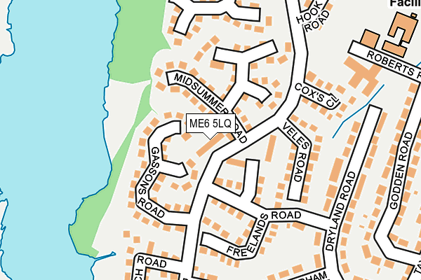 ME6 5LQ map - OS OpenMap – Local (Ordnance Survey) ME6 5LQ map - OS OpenMap – Local (Ordnance Survey)