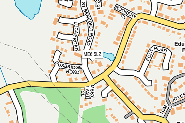 ME6 5LZ map - OS OpenMap – Local (Ordnance Survey) ME6 5LZ map - OS OpenMap – Local (Ordnance Survey)