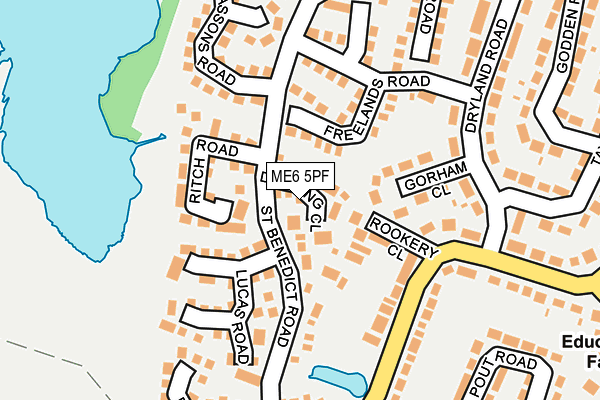 ME6 5PF map - OS OpenMap – Local (Ordnance Survey) ME6 5PF map - OS OpenMap – Local (Ordnance Survey)