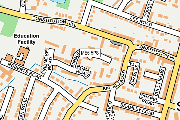 ME6 5PS map - OS OpenMap – Local (Ordnance Survey) ME6 5PS map - OS OpenMap – Local (Ordnance Survey)