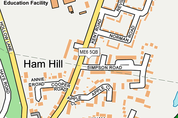 ME6 5QB map - OS OpenMap – Local (Ordnance Survey)