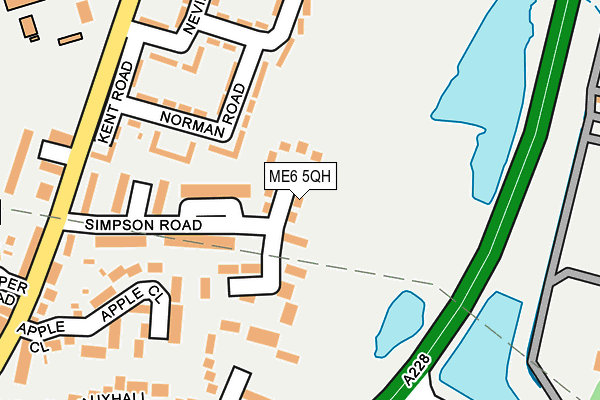 ME6 5QH map - OS OpenMap – Local (Ordnance Survey) ME6 5QH map - OS OpenMap – Local (Ordnance Survey)