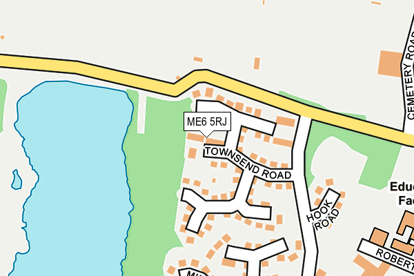 ME6 5RJ map - OS OpenMap – Local (Ordnance Survey) ME6 5RJ map - OS OpenMap – Local (Ordnance Survey)