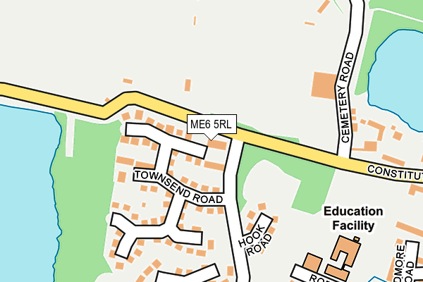 ME6 5RL map - OS OpenMap – Local (Ordnance Survey) ME6 5RL map - OS OpenMap – Local (Ordnance Survey)