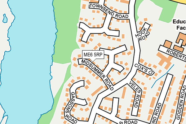 ME6 5RP map - OS OpenMap – Local (Ordnance Survey) ME6 5RP map - OS OpenMap – Local (Ordnance Survey)