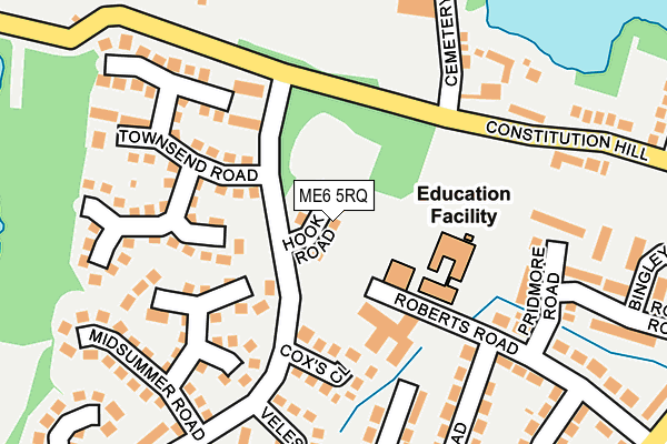 ME6 5RQ map - OS OpenMap – Local (Ordnance Survey) ME6 5RQ map - OS OpenMap – Local (Ordnance Survey)