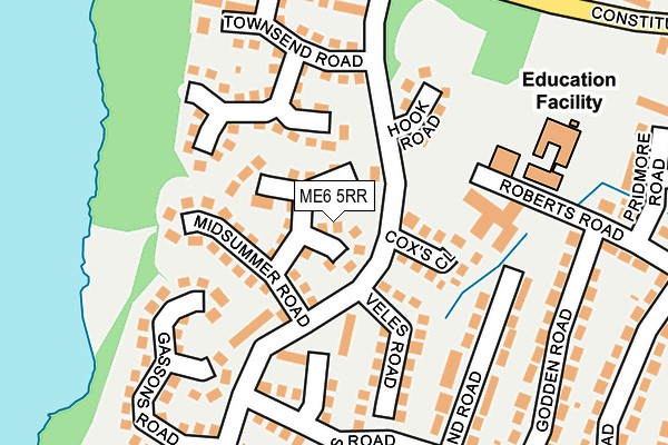 ME6 5RR map - OS OpenMap – Local (Ordnance Survey) ME6 5RR map - OS OpenMap – Local (Ordnance Survey)