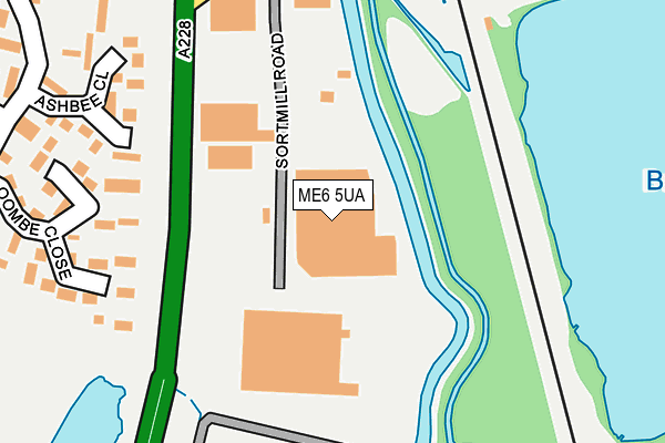 ME6 5UA map - OS OpenMap – Local (Ordnance Survey) ME6 5UA map - OS OpenMap – Local (Ordnance Survey)