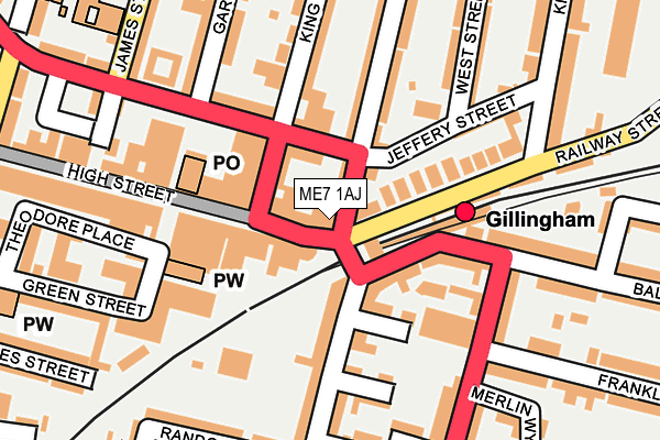 ME7 1AJ map - OS OpenMap – Local (Ordnance Survey) ME7 1AJ map - OS OpenMap – Local (Ordnance Survey)