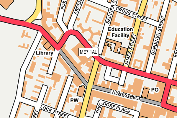 ME7 1AL map - OS OpenMap – Local (Ordnance Survey) ME7 1AL map - OS OpenMap – Local (Ordnance Survey)