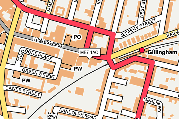 ME7 1AQ map - OS OpenMap – Local (Ordnance Survey) ME7 1AQ map - OS OpenMap – Local (Ordnance Survey)