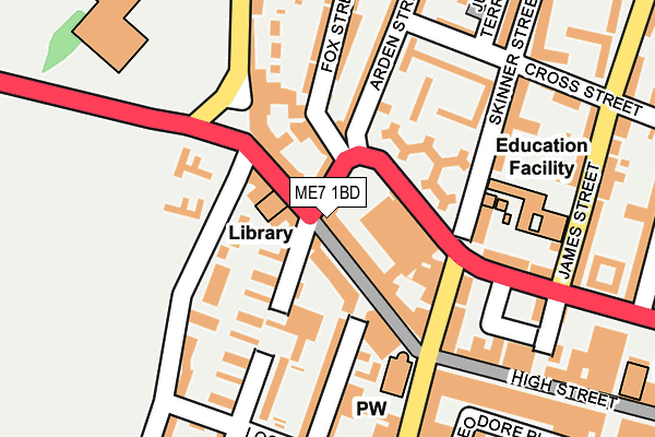 ME7 1BD map - OS OpenMap – Local (Ordnance Survey)