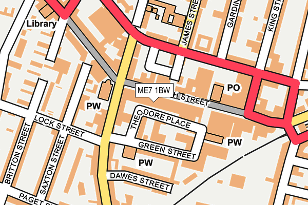 ME7 1BW map - OS OpenMap – Local (Ordnance Survey) ME7 1BW map - OS OpenMap – Local (Ordnance Survey)