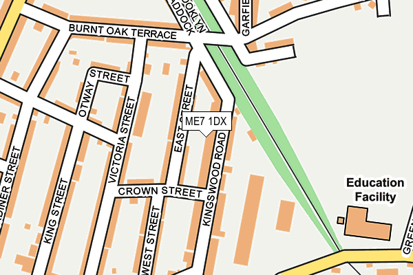 ME7 1DX map - OS OpenMap – Local (Ordnance Survey) ME7 1DX map - OS OpenMap – Local (Ordnance Survey)