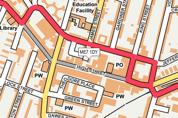 ME7 1DY map - OS OpenMap – Local (Ordnance Survey) ME7 1DY map - OS OpenMap – Local (Ordnance Survey)