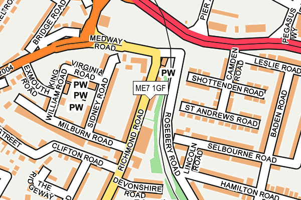 ME7 1GF map - OS OpenMap – Local (Ordnance Survey) ME7 1GF map - OS OpenMap – Local (Ordnance Survey)