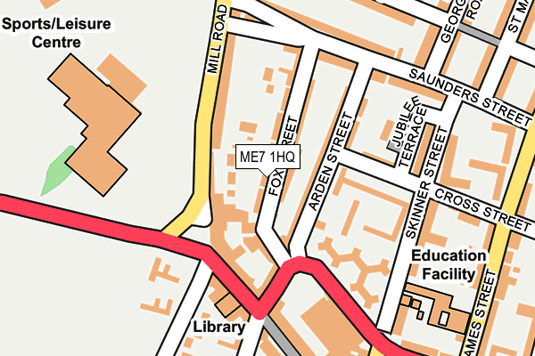 ME7 1HQ map - OS OpenMap – Local (Ordnance Survey) ME7 1HQ map - OS OpenMap – Local (Ordnance Survey)