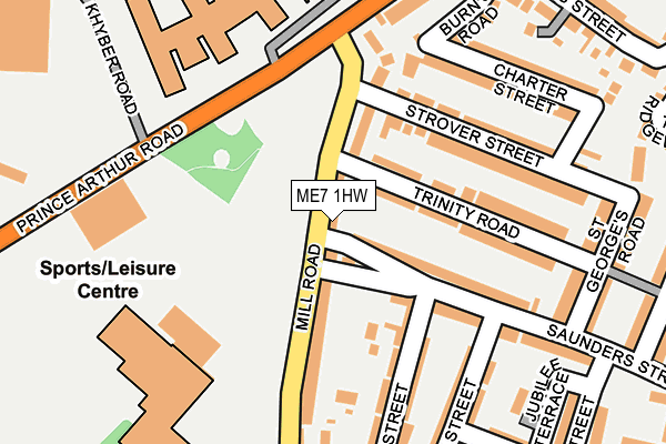 ME7 1HW map - OS OpenMap – Local (Ordnance Survey) ME7 1HW map - OS OpenMap – Local (Ordnance Survey)