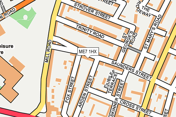 ME7 1HX map - OS OpenMap – Local (Ordnance Survey) ME7 1HX map - OS OpenMap – Local (Ordnance Survey)
