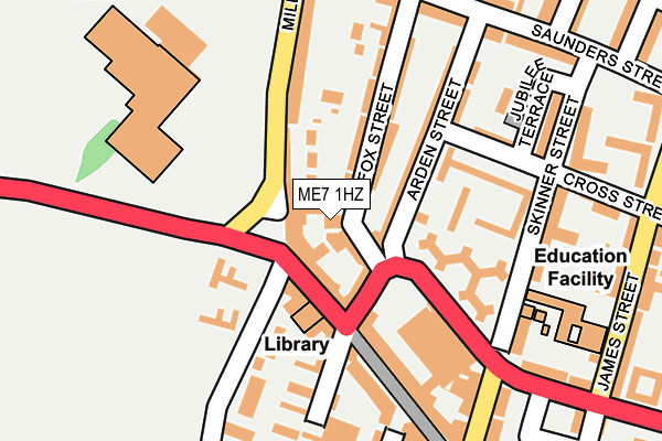ME7 1HZ map - OS OpenMap – Local (Ordnance Survey) ME7 1HZ map - OS OpenMap – Local (Ordnance Survey)