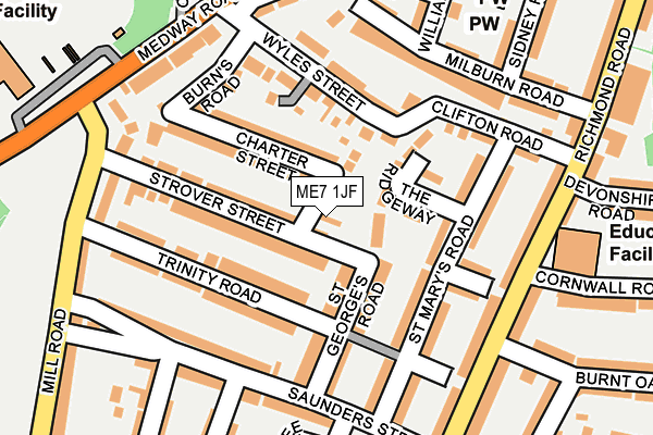 ME7 1JF map - OS OpenMap – Local (Ordnance Survey) ME7 1JF map - OS OpenMap – Local (Ordnance Survey)