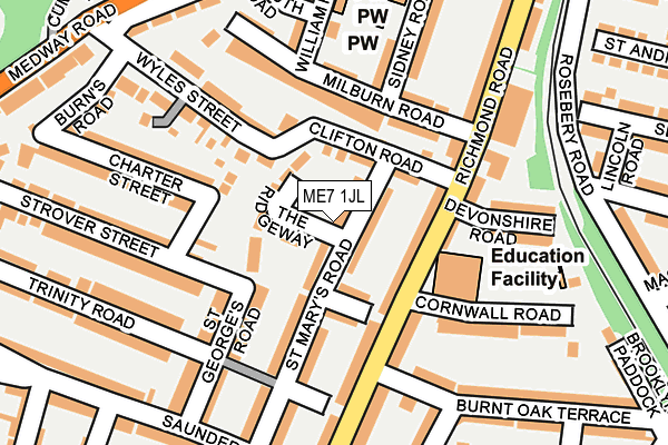 ME7 1JL map - OS OpenMap – Local (Ordnance Survey)