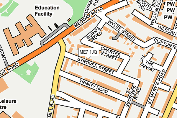 ME7 1JQ map - OS OpenMap – Local (Ordnance Survey) ME7 1JQ map - OS OpenMap – Local (Ordnance Survey)
