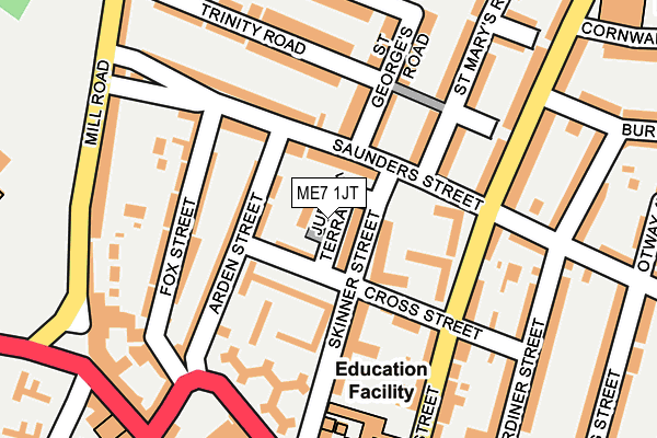 ME7 1JT map - OS OpenMap – Local (Ordnance Survey)