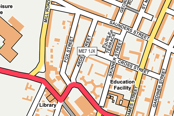 ME7 1JX map - OS OpenMap – Local (Ordnance Survey) ME7 1JX map - OS OpenMap – Local (Ordnance Survey)