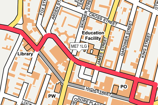 ME7 1LG map - OS OpenMap – Local (Ordnance Survey) ME7 1LG map - OS OpenMap – Local (Ordnance Survey)