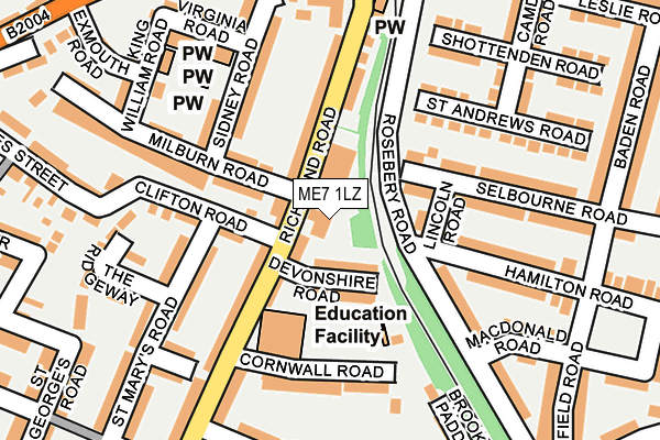 ME7 1LZ map - OS OpenMap – Local (Ordnance Survey) ME7 1LZ map - OS OpenMap – Local (Ordnance Survey)