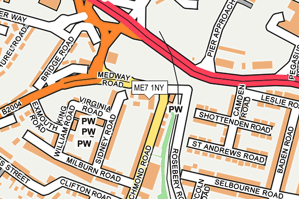 ME7 1NY map - OS OpenMap – Local (Ordnance Survey) ME7 1NY map - OS OpenMap – Local (Ordnance Survey)